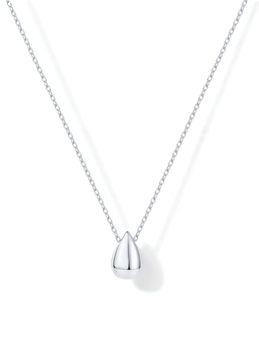 14K Gold Plated Dainty Pear Pendant Necklace for Women | Tear Pendant